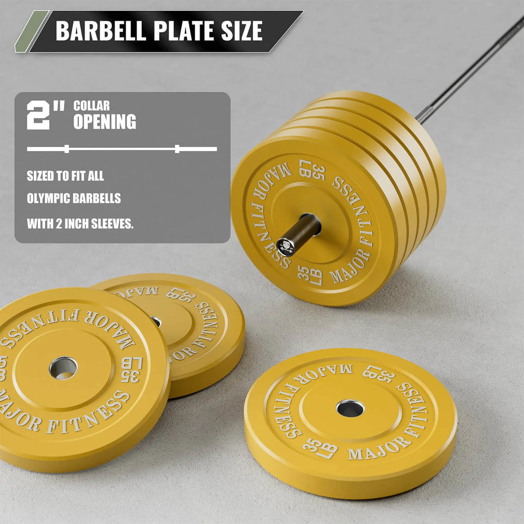Low Bounce Weight Plates – 35 lb – Yellow – 2 pcs