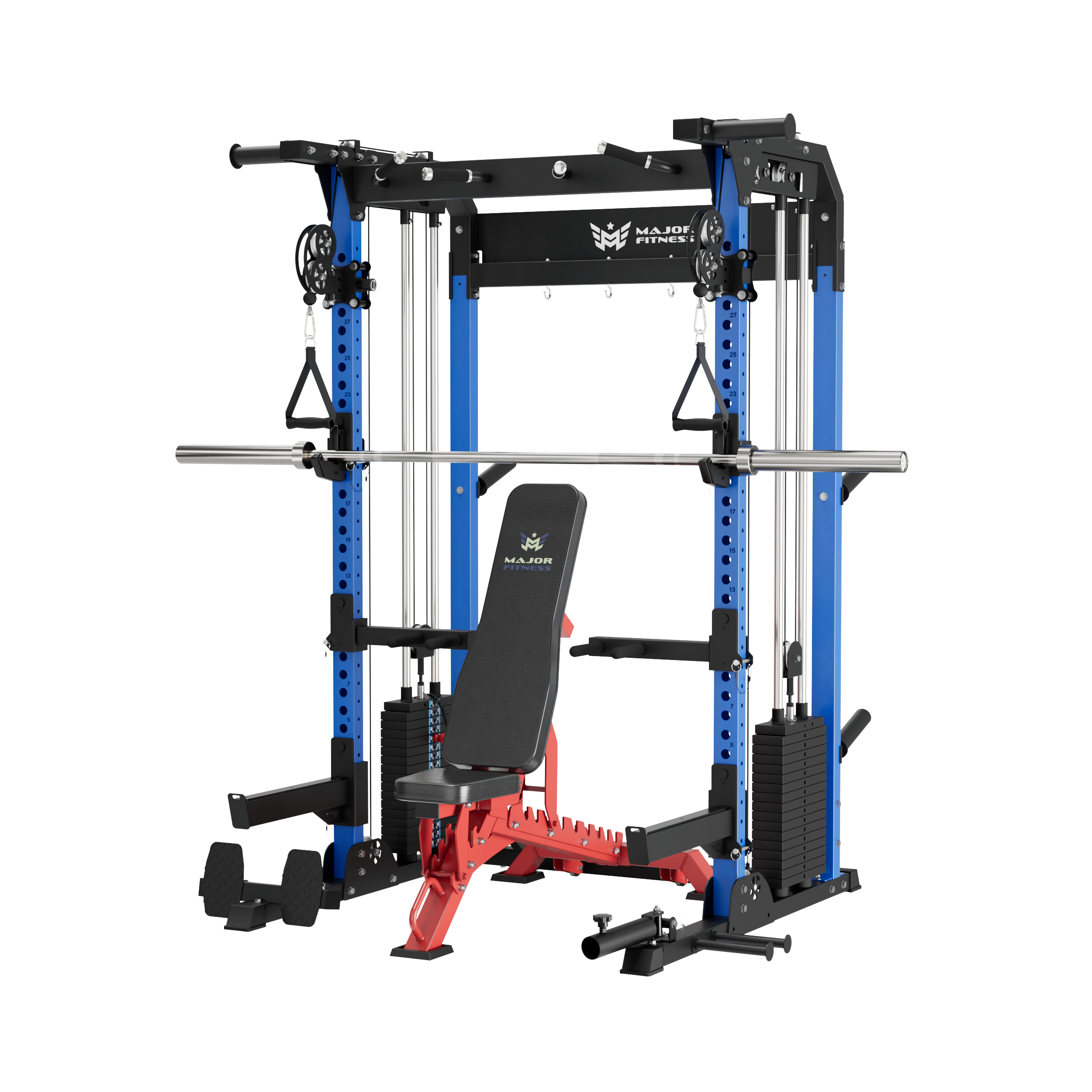 F22 Pro Power Rack All-In-One Home Gym, with dual independent pulley system