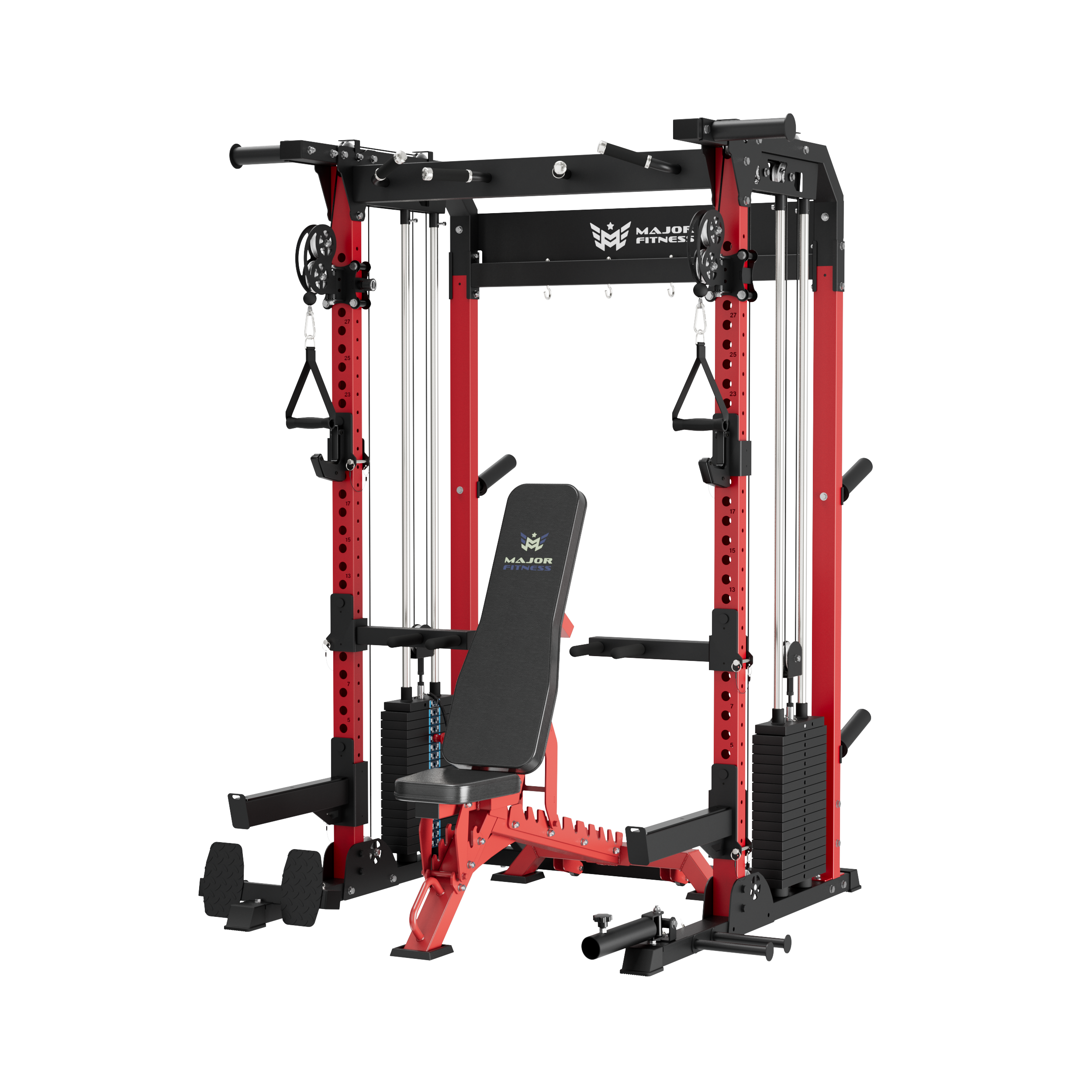 F22 Pro Power Rack All-In-One Home Gym, with dual independent pulley system