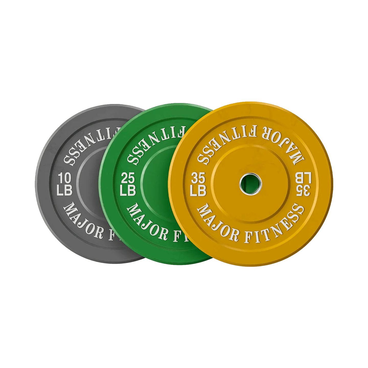 Low Bounce Weight Plates – 10 + 25 + 35 lb – Multicolor – 6 pcs