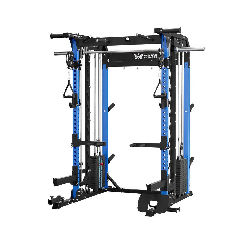 B52 Pro Smith Machine Home Gym with Power Rack, Cable Crossover, Dual Pulley System, Landmine, and Multi-Grip Pull-Up Bar