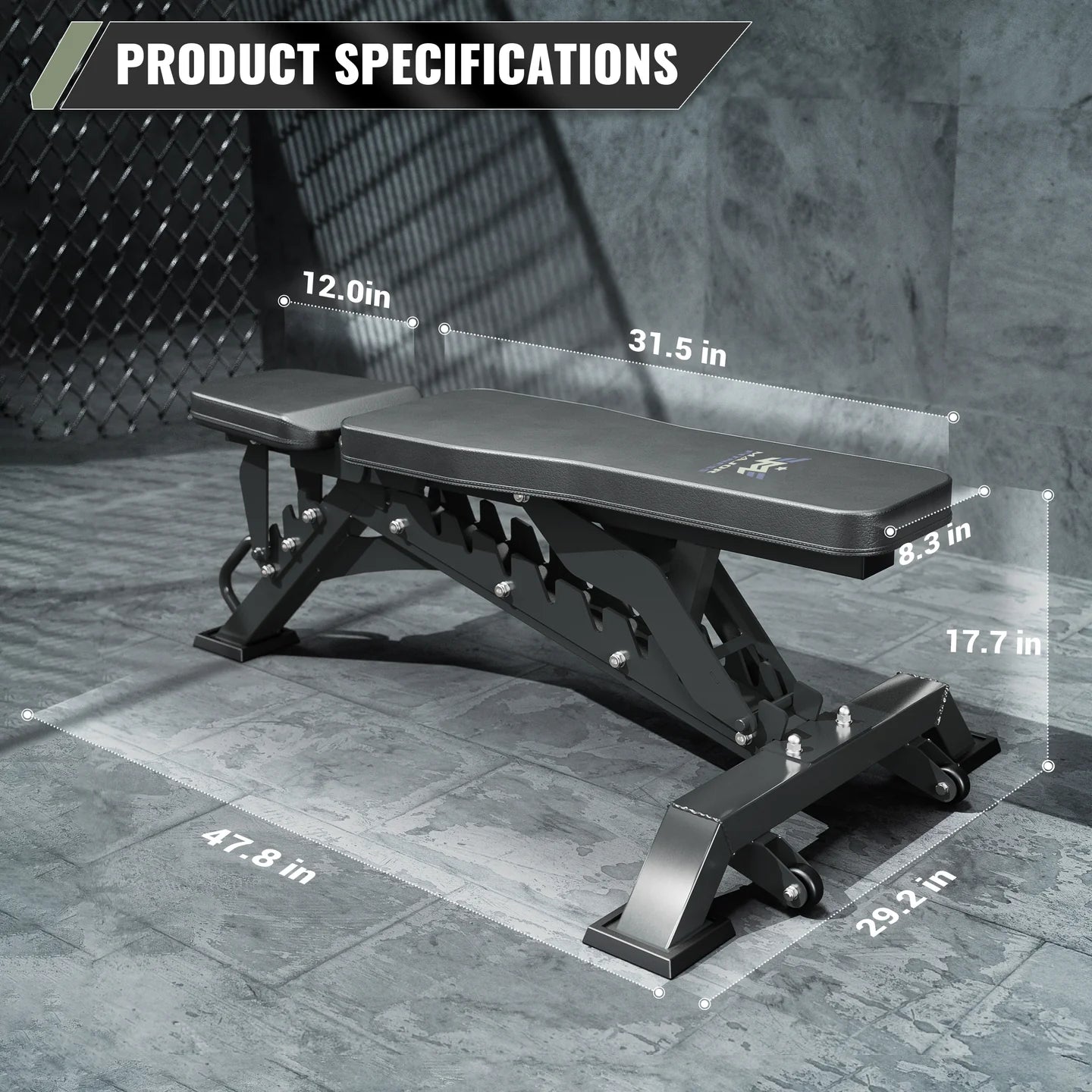 Adjustable Bench | 1300Lbs Capacity Weight Bench PLT01