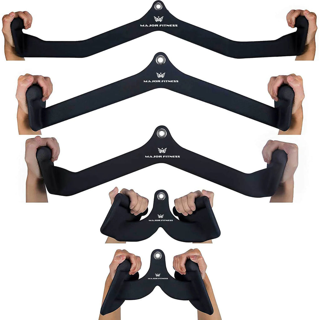 Cable Lat Pulldown Bar Set - 5 pcs - Black