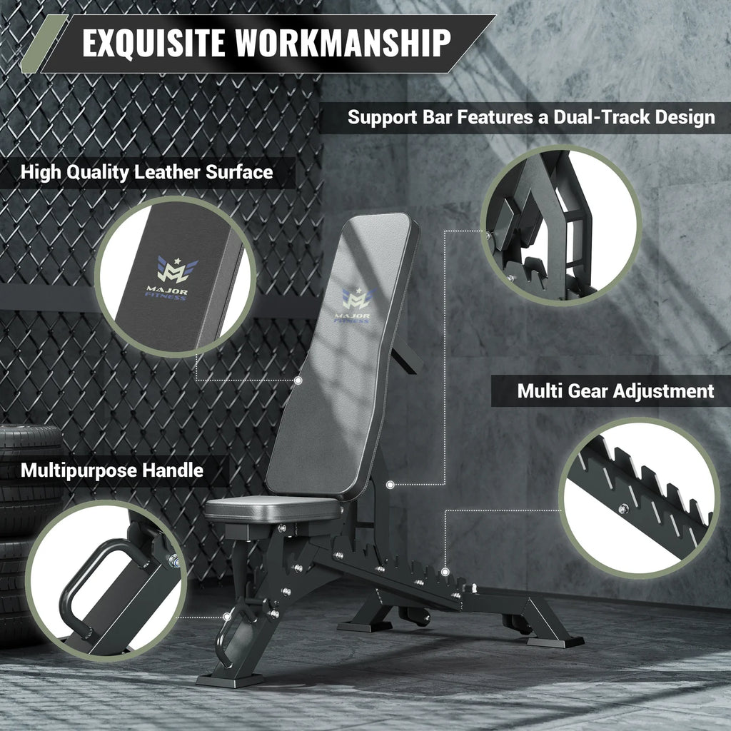 Adjustable Bench | 1300Lbs Capacity Weight Bench PLT01