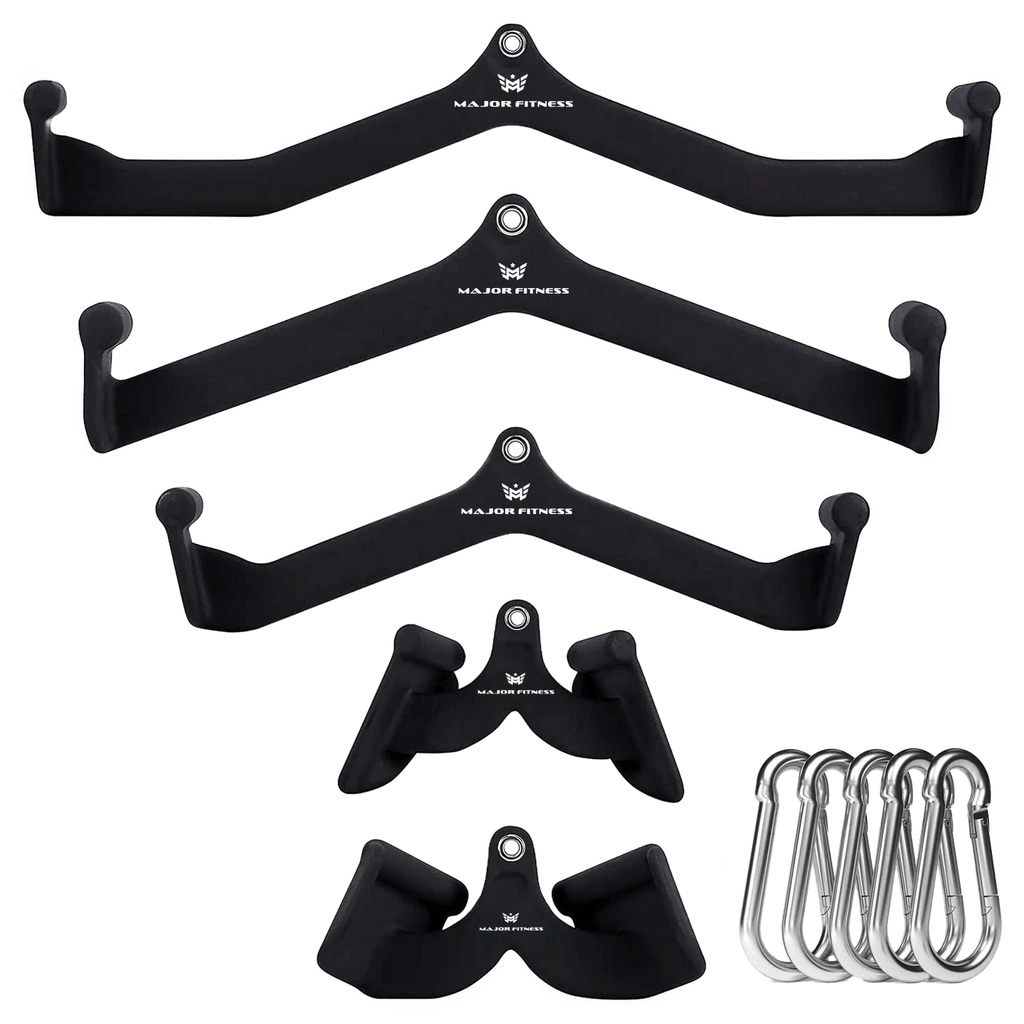 Cable Lat Pulldown Bar Set - 5 pcs - Black