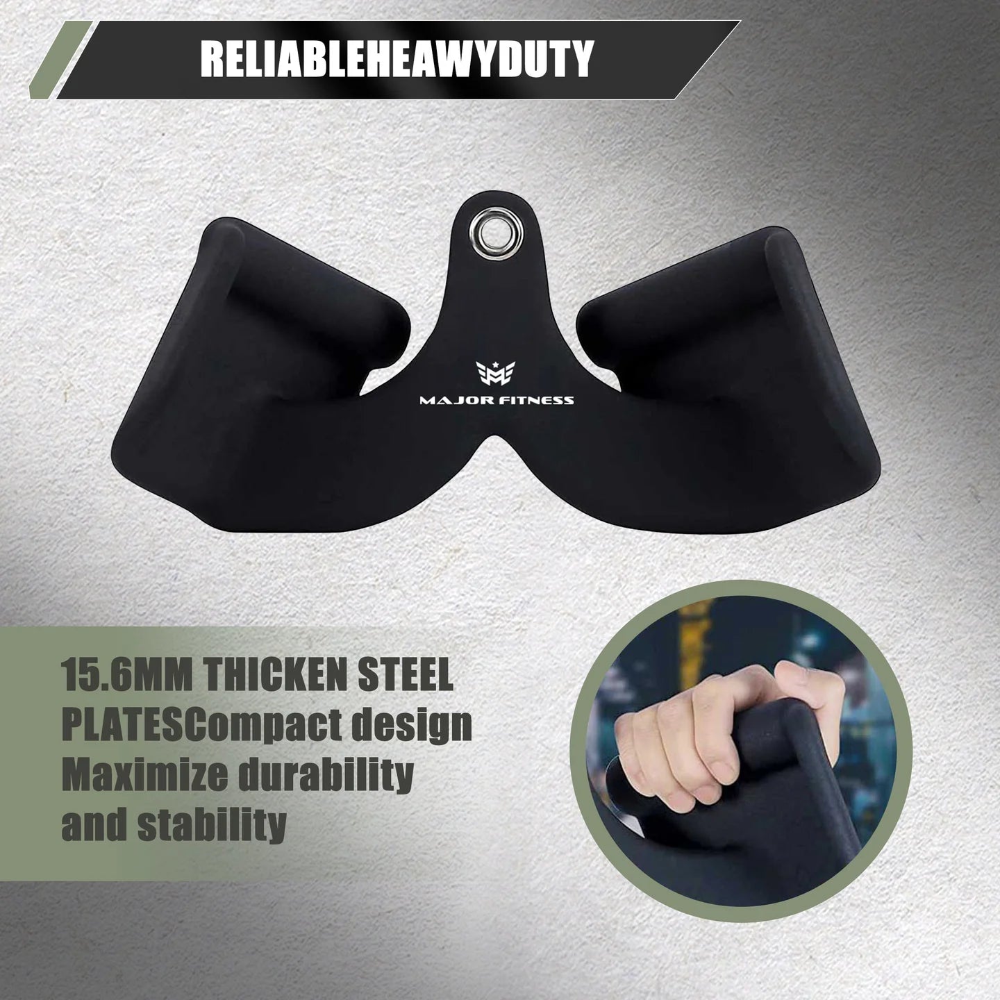 Cable Lat Pulldown Bar Set - 5 pcs - Black